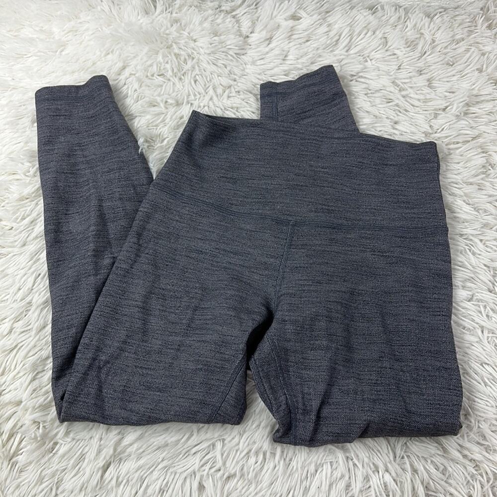 Lululemon Align Pant II 25" Mini Heathered Herringbone Heathered Black White